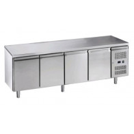 Tavolo Refrigerato 4 porte In acciaio inox AISI 210 ForCold  GN1/1 (cm 53 x 32,5) ventilato Modello G-GN4100BT-FC