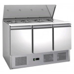 Saladette Refrigerata Statica ForCold Modello G-S903-FC per insalate in acciaio inox AISI 201 statica Gastronorm 1/1