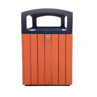 Gettacarte quadrato MDL in Acciaio nero-polistirene Modello 110516