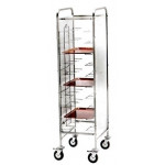 Carrello Portavassoio Universale per ristorante Modello CA1455P Pannelli laterali in materiale plastico antibatterico (Perfex)