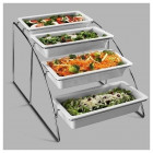 Espositore per bacinelle GN 1/3 (contenitori non inclusi) Dimensioni cm. L 36 x P 52,5 x 32,5 h Modello MPESP13