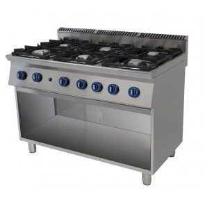 Cucina 6 fuochi a gas Csa su vano a giorno Modello 7C6F
