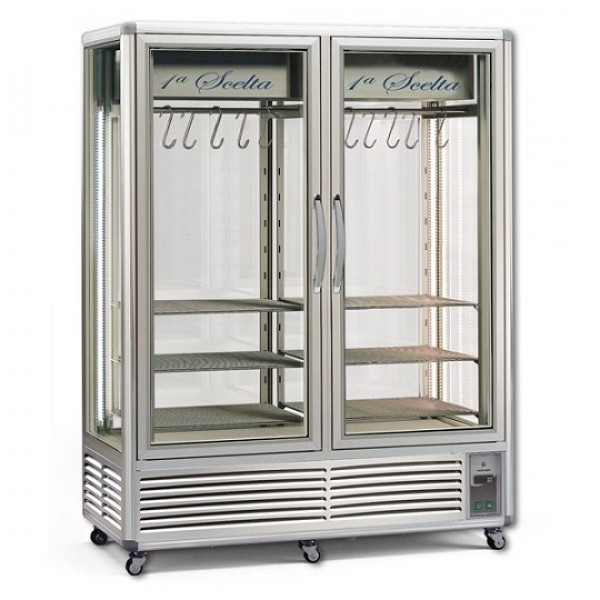 Vetrina Refrigerato per Frollatura Carne Modello MEAT 1151DA Griglie In Acciaio Inox