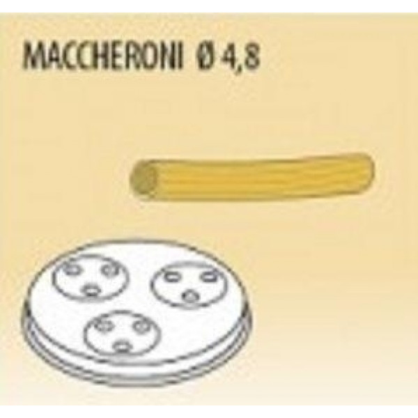Trafila maccheroni diametro 4,8 per macchina della pasta MPF 2.5 e PF25E