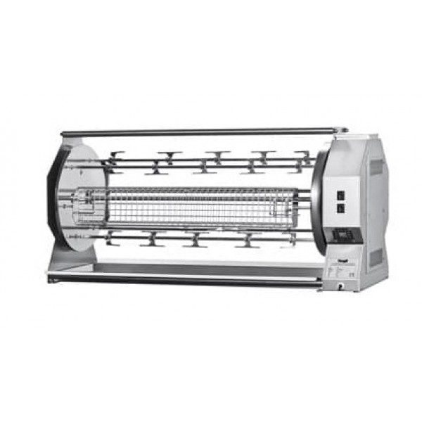 Girarrosto a Legna Planetario ENG Modello CAMINO42P da Incasso Capacità N. 42 Polli N. 2 motori Dischi planetari inox N. 6 aste con forchette cm 111,5