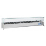 Vetrina refrigerata porta bacinelle Modello VRX22/33 in acciaio INOX Compatibile con vaschette 11 x GN1/4 (non incluse)