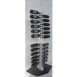 Espositore per bottiglie di vino classiche design Autoportante Capacità bottiglie 24 colore trasparente e satinato Modello PLEX SKYLINE