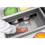 Vasche pozzetti da incasso per gelato/granite con riserva ETM Modello PANORAMA6RIS-1T Semilavorata da pannellare Ventilata N.6 Pozzetti