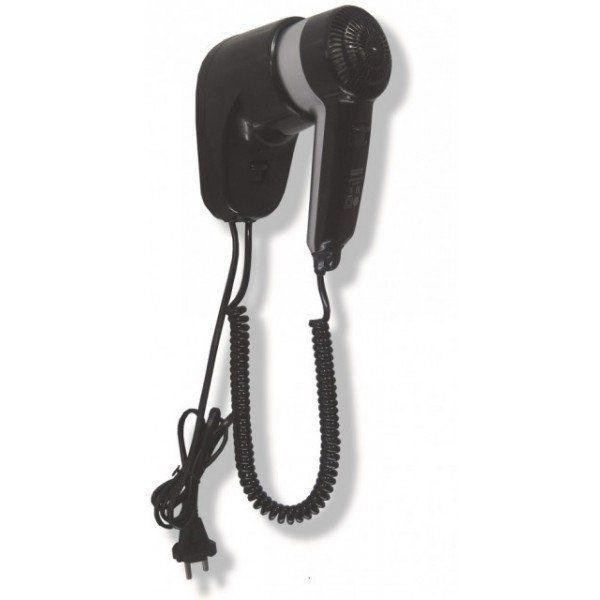 Asciugacapelli\Phon  Elettrico MDC Abs Nero supporto da parete con attacco frontale e selezione per 2 velocità Assorbimento Motore: 40 W Modello SC0010CS