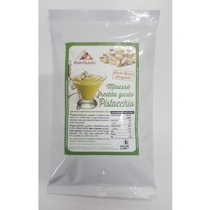 Semilavorato di altissima qualità/Mousse fredda al pistacchio senza grassi idrogenati per granitori Buste da gr 900 in cartoni da 15 buste Modello 693