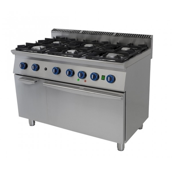Cucina 6 fuochi a gas Csa con forno elettrico Modello 7C6FFE