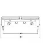 Piastra elettrica Modello PD POWER doppia Piano di cottura inferiore Liscio-Rigato Piano di cottura superiore Rigato-Rigato Potenza Watt 4500