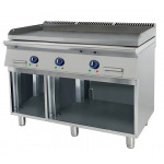 Frytop elettrico Csa Modello 7FT3ELR con piastra da 1200mm 2/3 liscia 1/3 rigata su vano a giorno