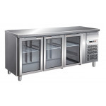 Tavolo Refrigerato Gastronomia Modello GN3100TNG tre porte vetro GN1/1 ventilato