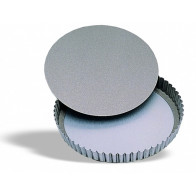 Tortiere tonde festonate antiaderenti con fondo mobile Altezza cm. 2,5 Modello 607-0