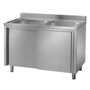 Lavello/Lavatoio Armadiato Acciaio Inox Due Vasche Modello A2V146