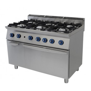 Cucina 6 fuochi a gas Csa con fiamma pilota, con forno a gas Modello 7C6FPFG