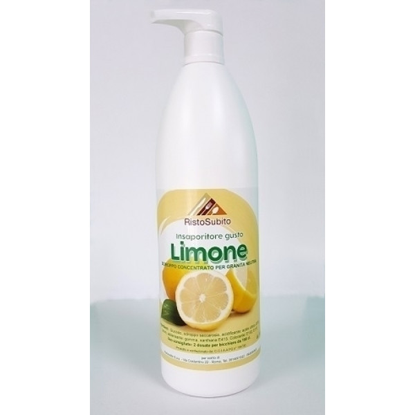 Insaporitore\Sciroppo aromatizzato gusto LIMONE concentrato per granita Bottiglie da gr.1000 in cartoni da 6 bottiglie Modello 859