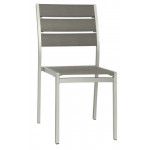 Sedia impilabile da esterno TESR Struttura in alluminio satinato, seduta e schienale in materiale composito Modello 894-HA50