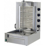 Gyros kebab Elettrico CSA con numero 4 sezioni elettriche 4 zone di cottura Resistenza corazzata Capacità Max carne 10/14 Kg Dimensione Carne cm ø 37 x H 56 Modello GE3