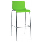 Sgabello impilabile da interno TESR Struttura in acciaio cromato Scocca in polipropilene Modello 932-K38