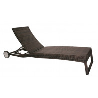 Lettino da esterno TESR Struttura anatomica in alluminio, rivestimento in filo di polietilene Modello 796-CSL8