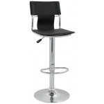 Sgabello da interno TESR Struttura in metallo cromato Seduta in ecopelle Modello 1113-BY035