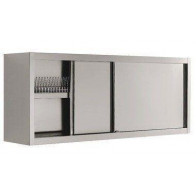 Armadio Pensile con scorrevoli con scolapiatti acciaio inox AISI 304 Modello PA1RS1146