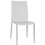 Sedia impilabile da interno TESR Struttura  in acciaio verniciato Rivestimento in ecopelle Modello 825-RF49P