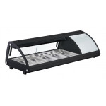 Vetrina Sushi Vetro Apribile Modello AK513NSB Capacità bacinelle 5 bacinelle GN1/3 H 4 cm