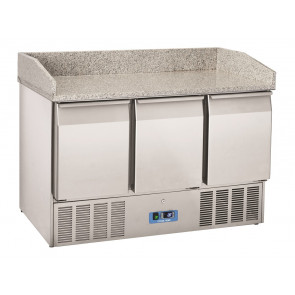 Saladette refrigerata GN1/1 con top pizza Modello CRM93A - 3 porte autochiudenti Refrigerazione statica