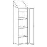 Armadio Portaoggetti in acciaio inox 304 IXP n.1 anta a battente profondità anta cm 50 Modello S5069403