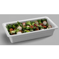 Bacinella gastronomina in melamina bianca GN 1/3 (mm. L 325 x P 175) Resistente alle rotture e sicure al contatto con ogni alimento Lavabile in lavastoviglie Temperatura di utilizzo da -20°C a + 70°C Altezza mm 100 Modello MPGN13100B