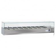 Vetrina refrigerata porta bacinelle Modello VRX20/38 in acciaio INOX Compatibile con vaschette 9 x GN 1/3