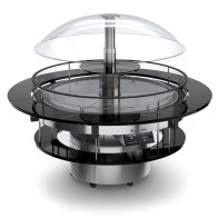 Isola Buffett espositore con piano refrigerato Modello GIROTONDO2.0 Refrigerazione ventilata Potenza W 700 Versione pasticceria