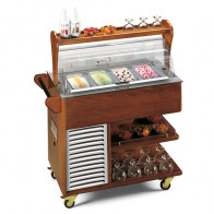 Carrello Espositore Legno per Gelato Modello CARRELLINO Gelato Potenza 434 W Legno Massello