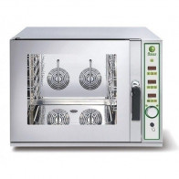 Forno misto convezione/vapore diretto digitale Modello TOP4D Ventilatore contrifugo con autoreverse Capacità camera cottura 4x600x400 GN1/1 