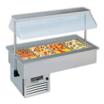 Drop in e mobile da incasso refrigerato Modello SINFONIA4VT Gastrnorm 4 vasche Gn1/1