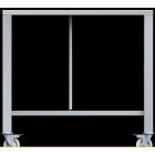 Tavolo con ruote in aisi 430 Modello ETR711 LxPxH 930x790x883 mm Per EF 464 TC, EF 511 TC, EF 464 G, EF 511 G (in tutte le versioni), EF 711 ed EF 664 (in tutte le versioni)