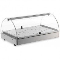 Vetrina espositore da banco calda TP Modello VB51R Fianchi e antine in plexiglass Potenza 500 W