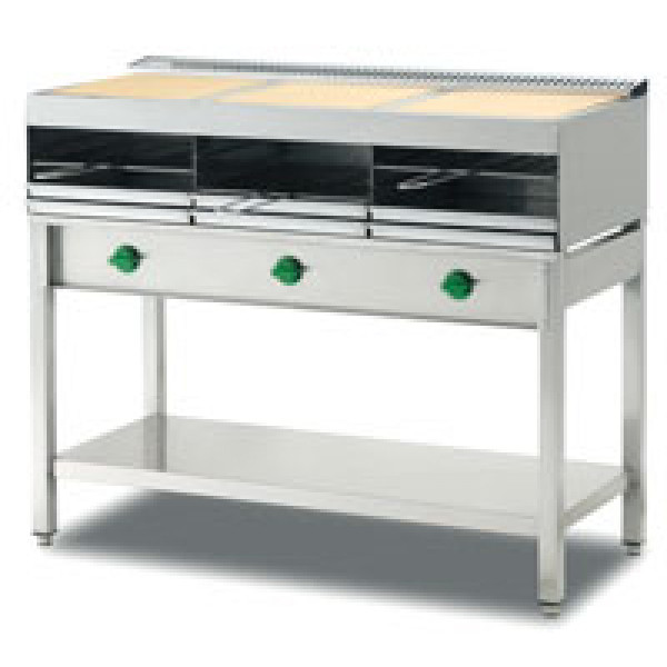 Salamandra a gas TRIPLA PL Modello S4/15 Dimensioni Griglia: 3x50x40cm