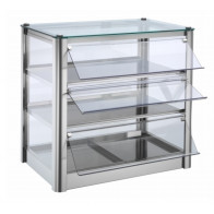 Vetrina espositore da banco neutra TP in lamiera di acciaio inox Modello KB53N