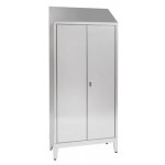 Armadio Portascope per tiracqua in acciaio inox 430 IXP n.2 ante a battente profondità anta cm 40 Modello 69606430