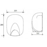 Asciugamani elettrico Satinato LAMA senza resistenza a Fotocellula MDL alte prestazioni Modello T704312