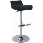 Sgabello da interno TESR Base in acciaio cromato Seduta in ecopelle Modello 512-A174