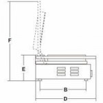 Piastra elettrica Piano di cottura Liscio Modello ELIO L Potenza Watt 1550