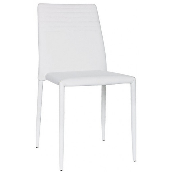 Sedia impilabile da interno TESR Struttura in metallo Rivestimento in ecopelle Modello 949-F400