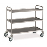 Carrello di servizio inox Modello CR326 Tre ripiani