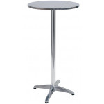 Tavolo da esterno TESR con base in alluminio, piano in acciaio inox Modello 095-mta009