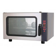 Forno elettrico a convezione con umidificatore MDLR per pasticceria Capacità 4 x 60x40 Porta a bandiera Modello BEU464P